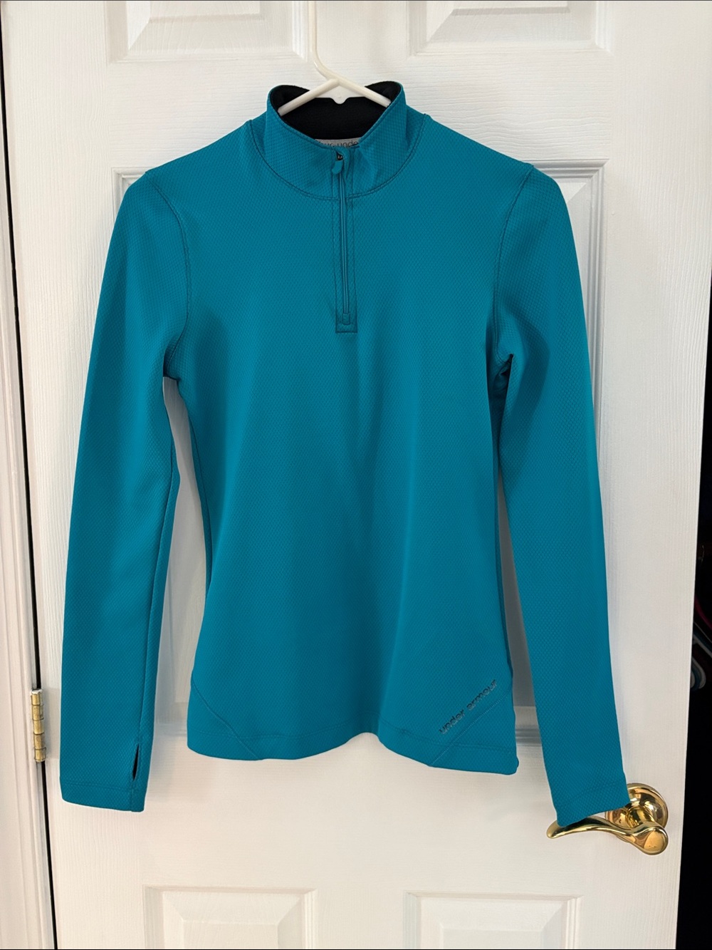 Under Armour Teal Long-Sleeve Quarter Zip Performance Top